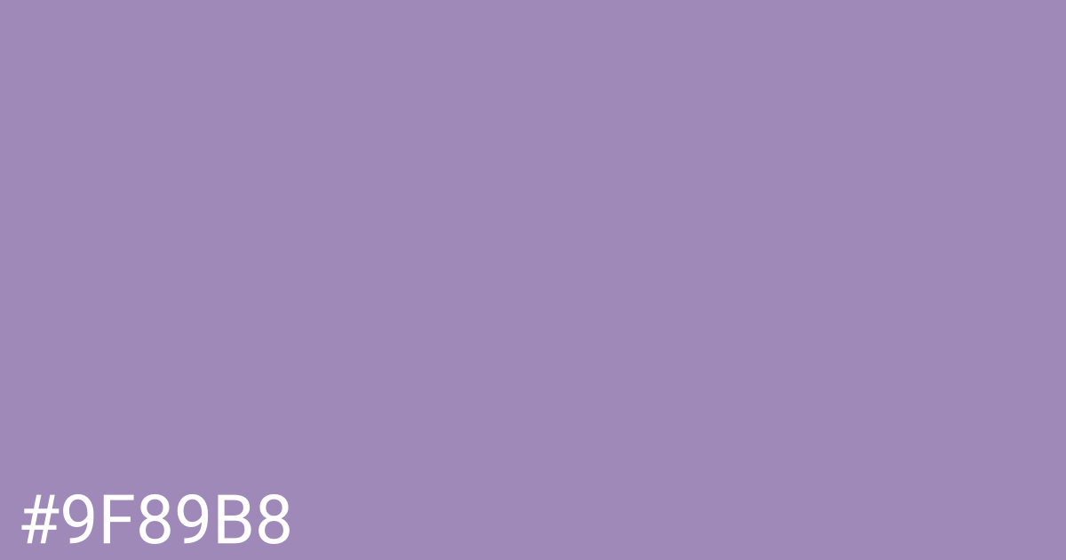 Hex color #9f89b8 graphic