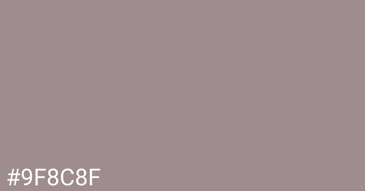 Hex color #9f8c8f graphic