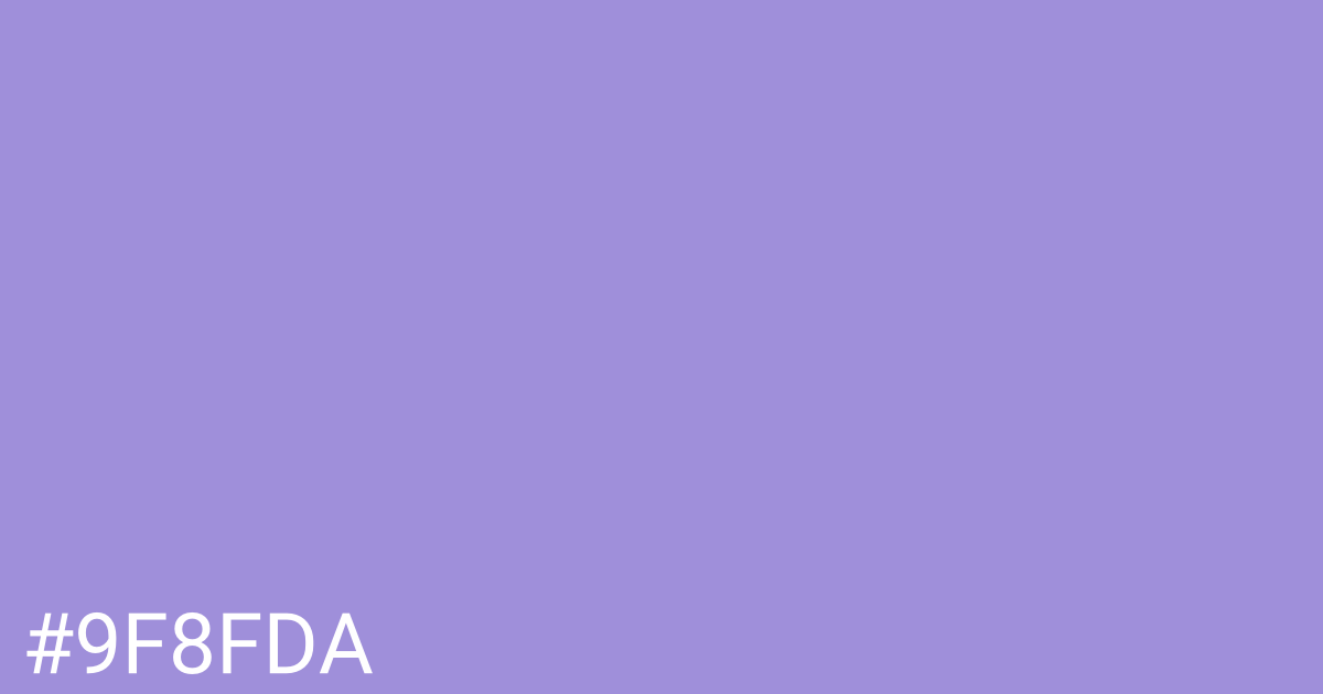 Hex color #9f8fda graphic
