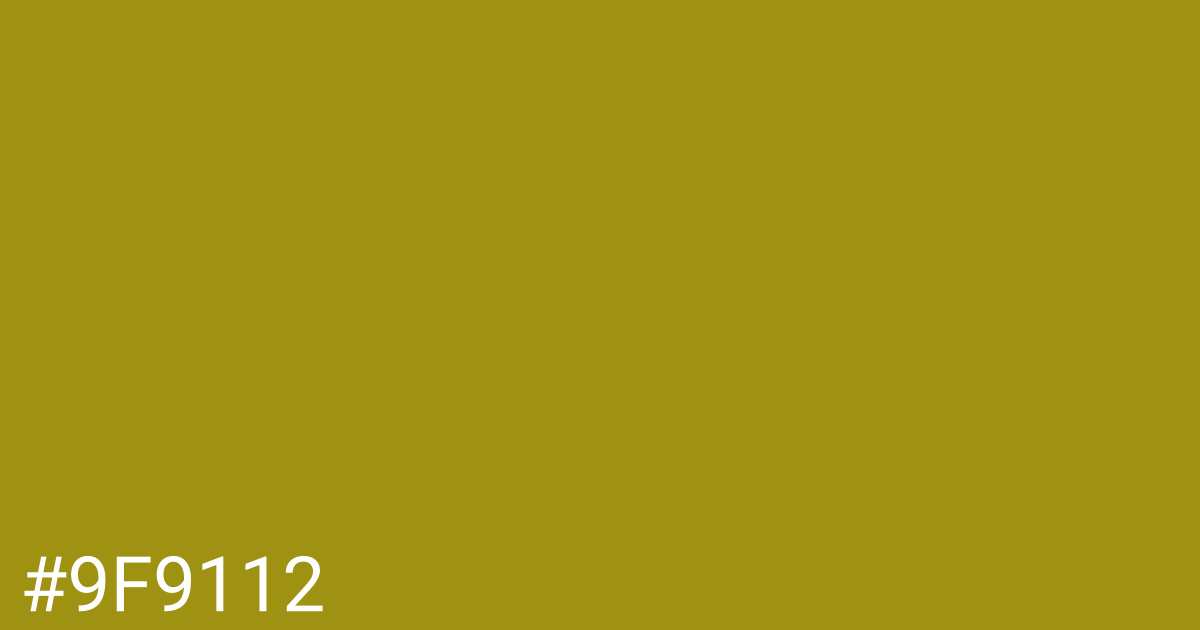 Hex color #9f9112 graphic