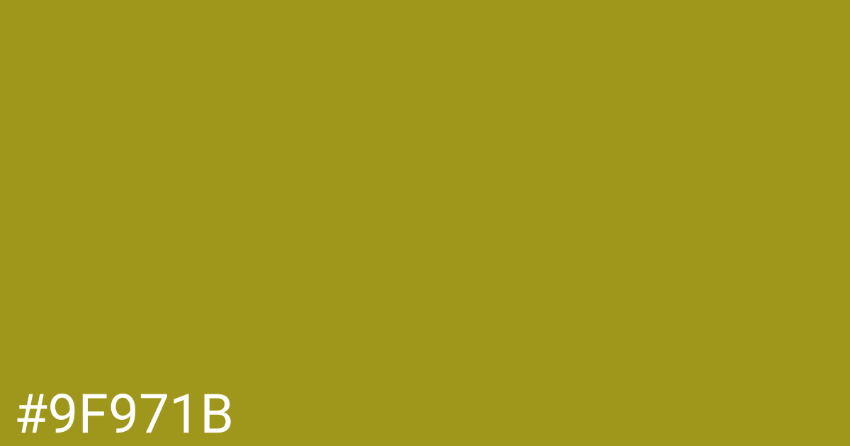 Hex color #9f971b graphic