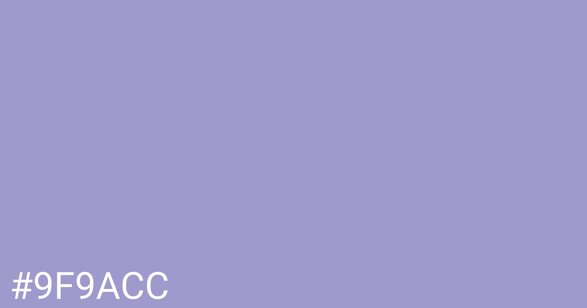 Hex color #9f9acc graphic