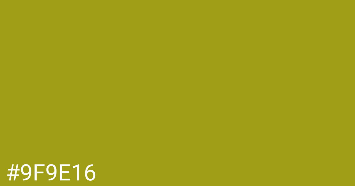 Hex color #9f9e16 graphic