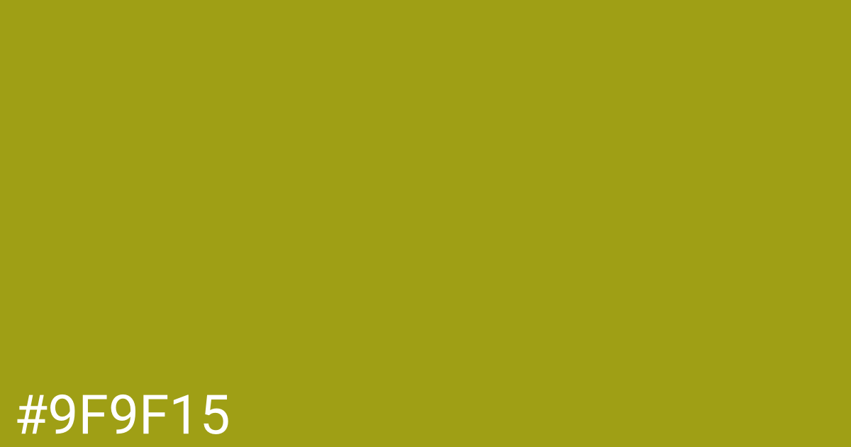 Hex color #9f9f15 graphic