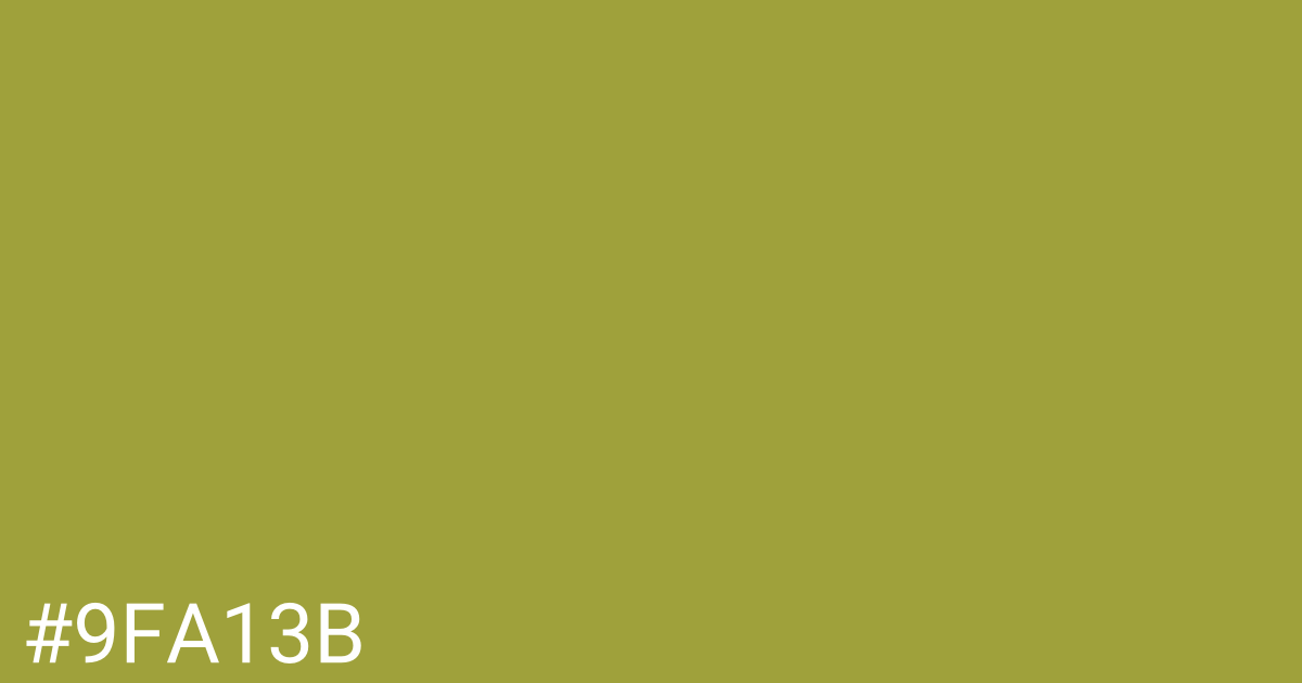 Hex color #9fa13b graphic