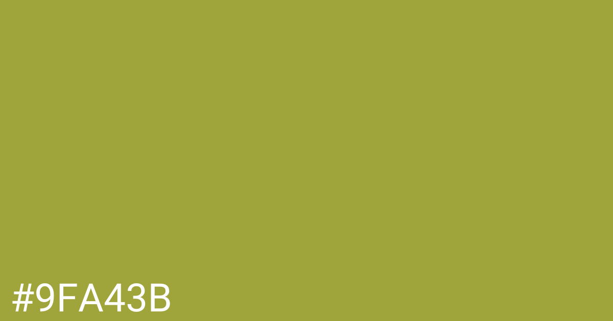 Hex color #9fa43b graphic