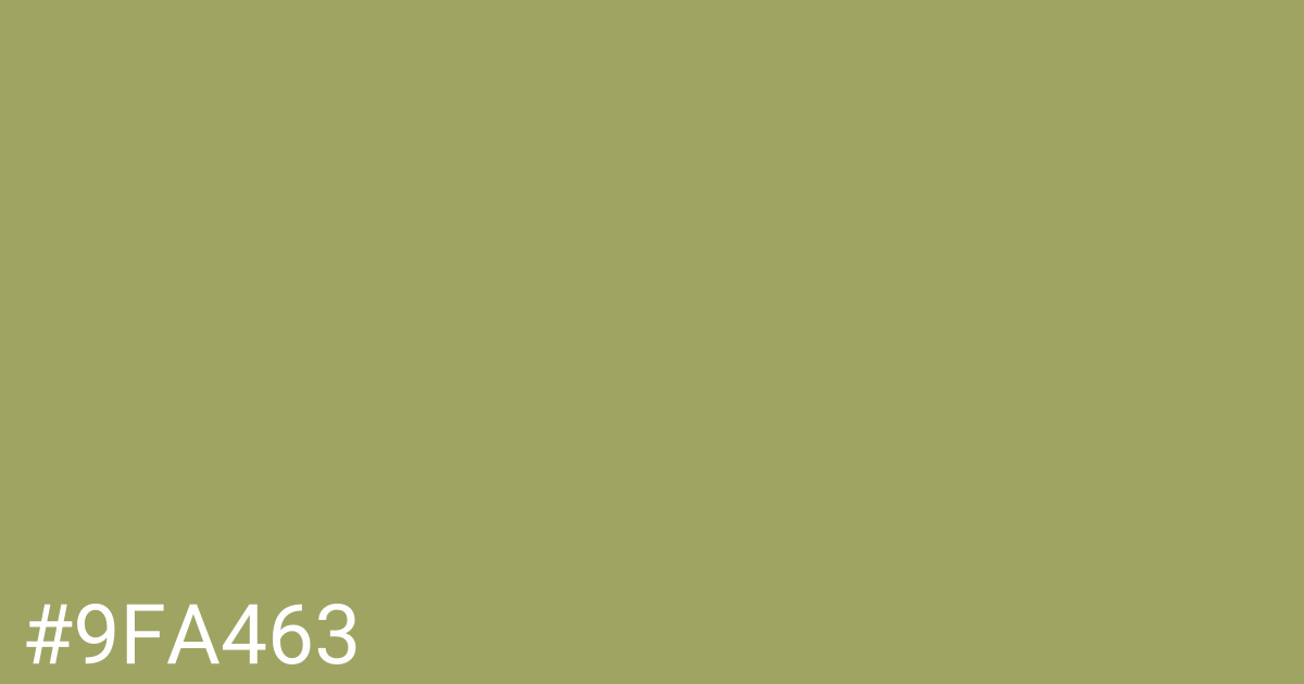 Hex color #9fa463 graphic