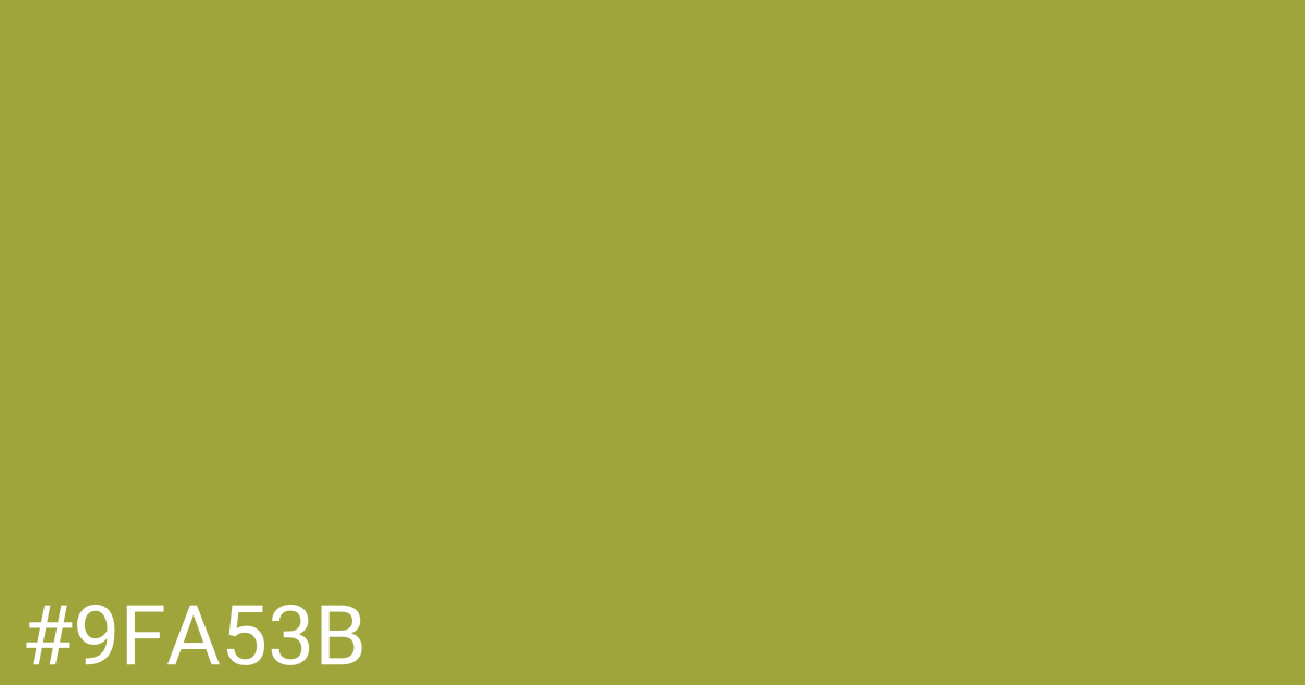 Hex color #9fa53b graphic