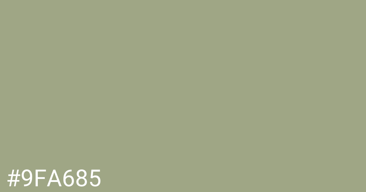 Hex color #9fa685 graphic