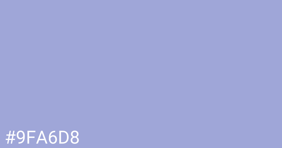 Hex color #9fa6d8 graphic