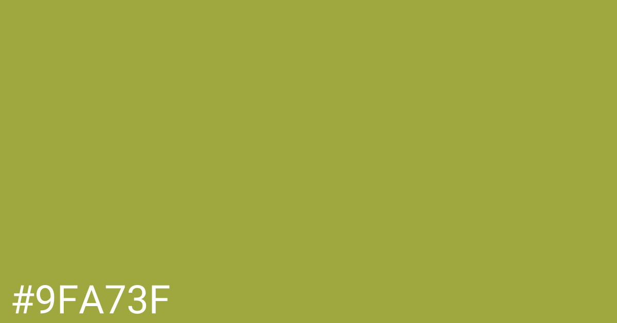 Hex color #9fa73f graphic