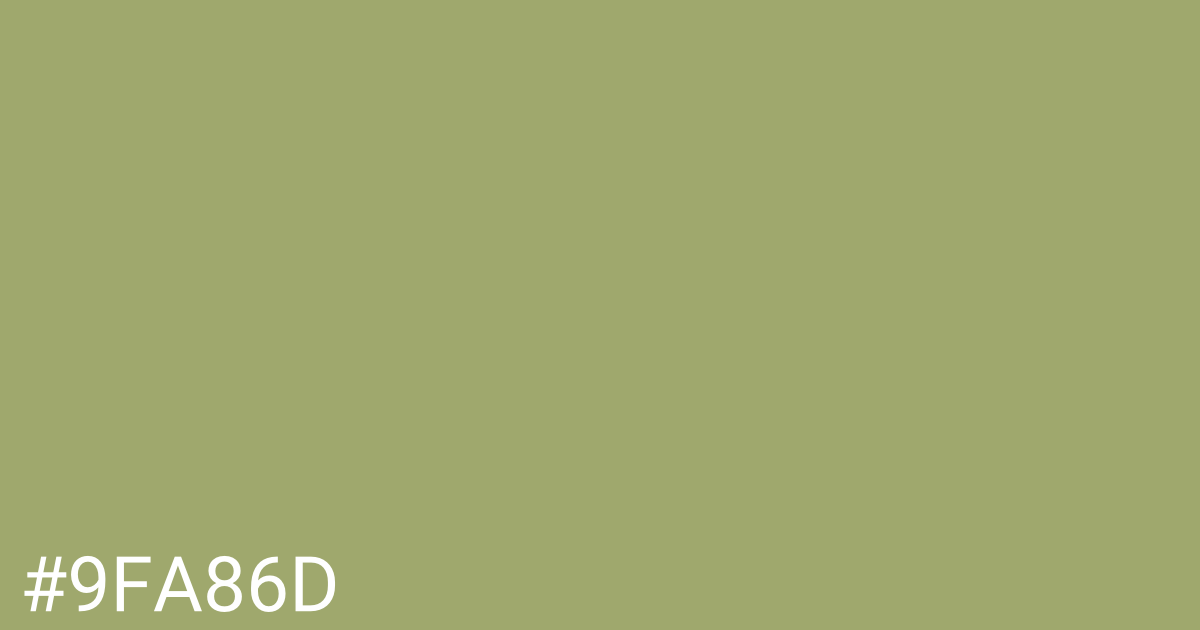 Hex color #9fa86d graphic