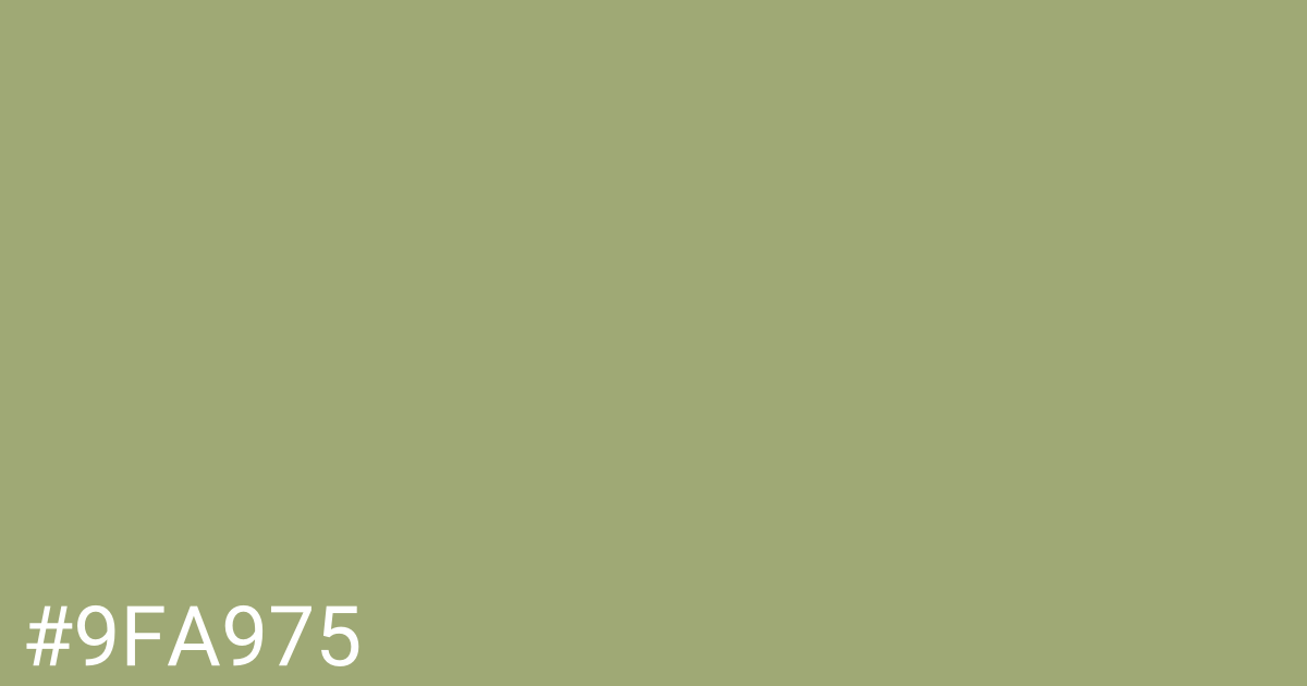 Hex color #9fa975 graphic