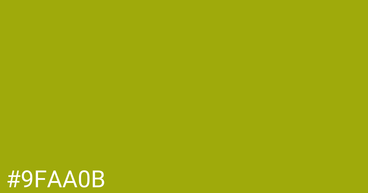 Hex color #9faa0b graphic