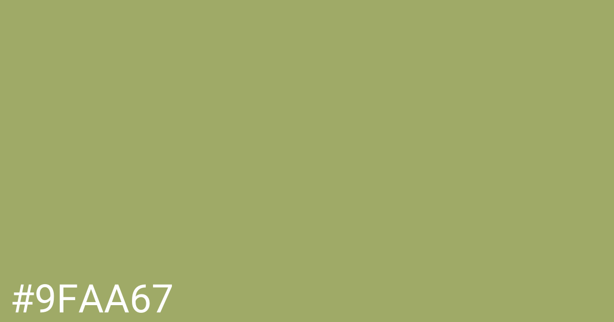 Hex color #9faa67 graphic