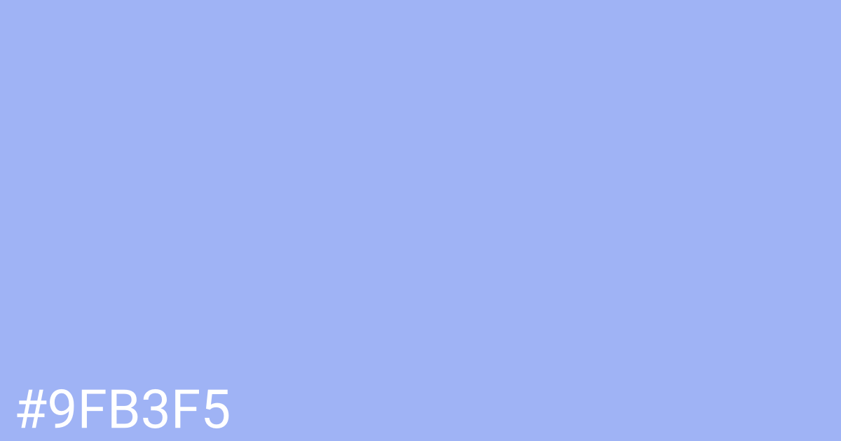 Hex color #9fb3f5 graphic