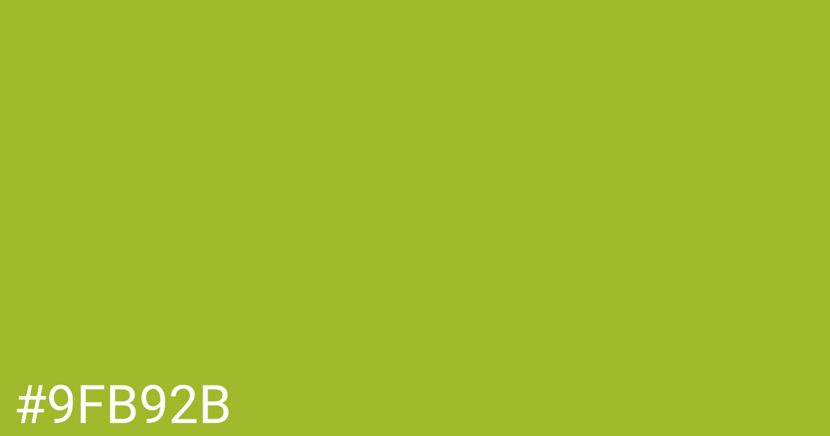Hex color #9fb92b graphic