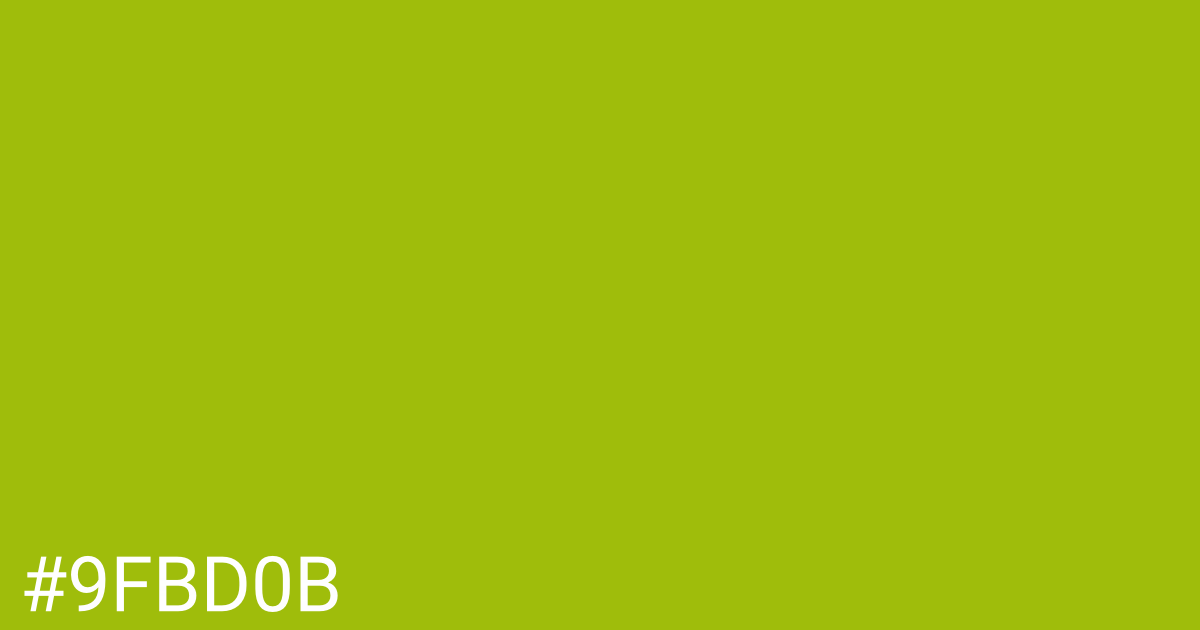 Hex color #9fbd0b graphic