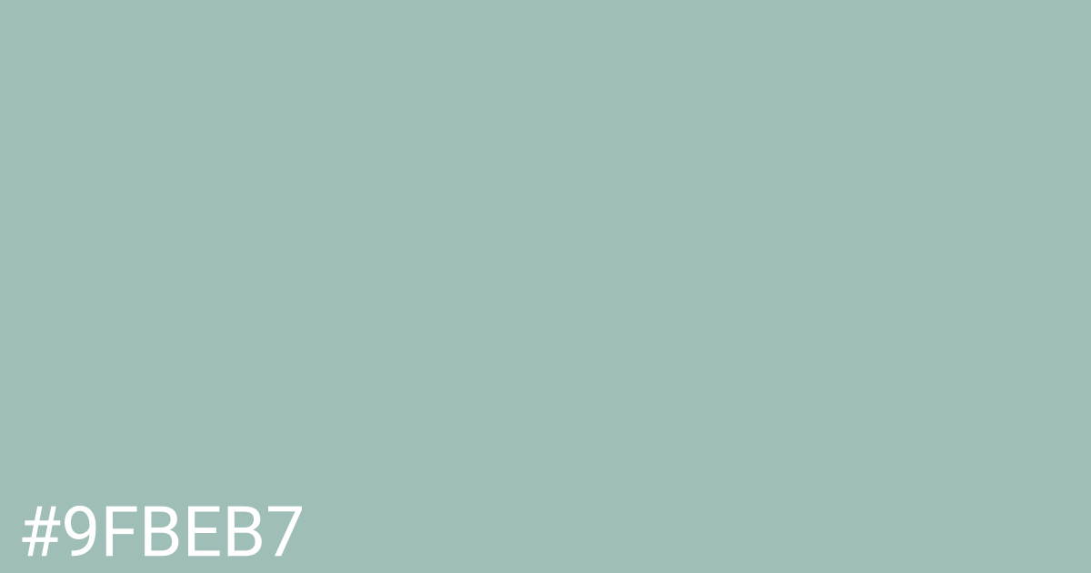 Hex color #9fbeb7 graphic