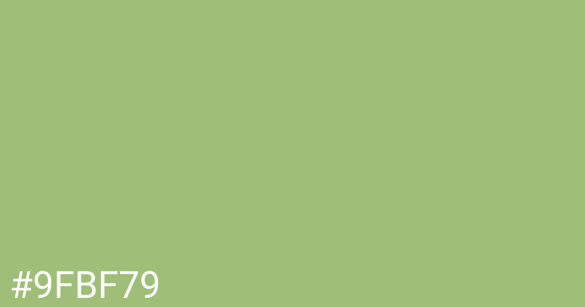 Hex color #9fbf79 graphic