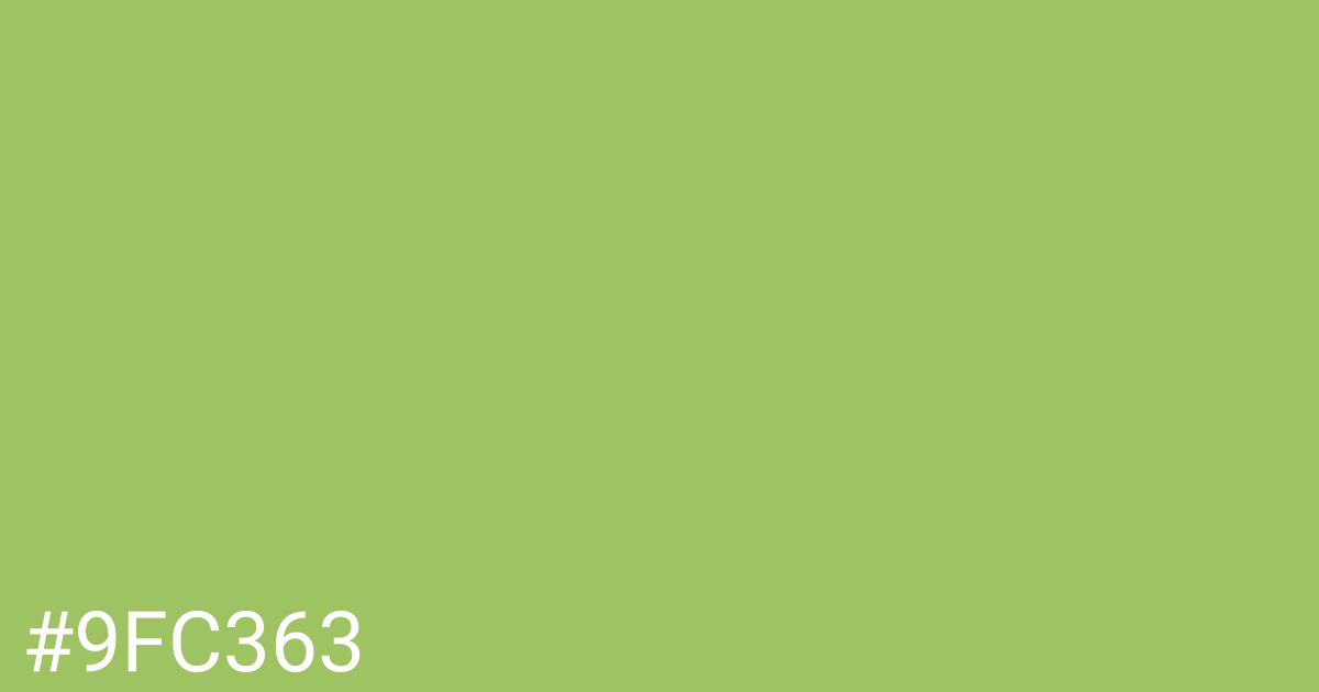 Hex color #9fc363 graphic