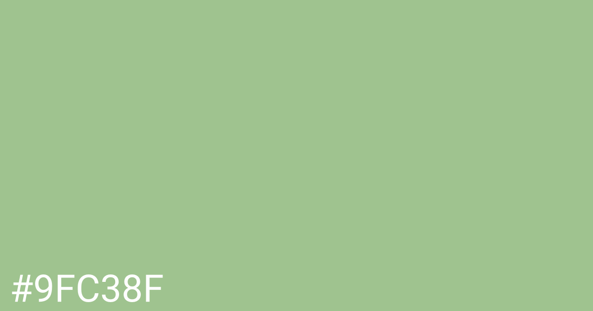 Hex color #9fc38f graphic