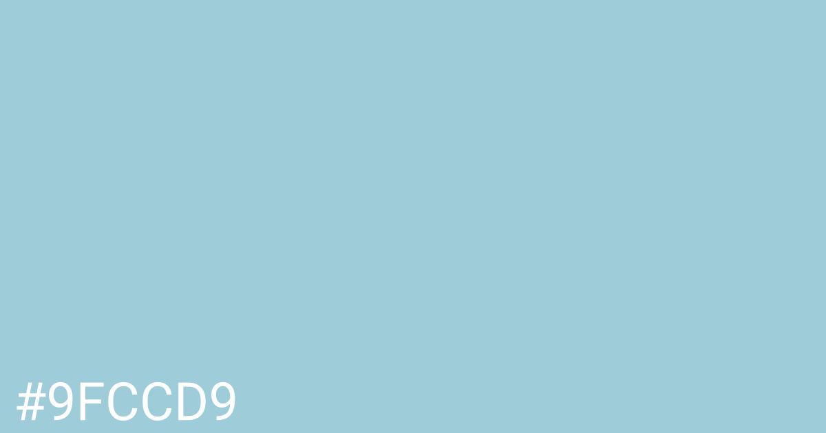 Hex color #9fccd9 graphic