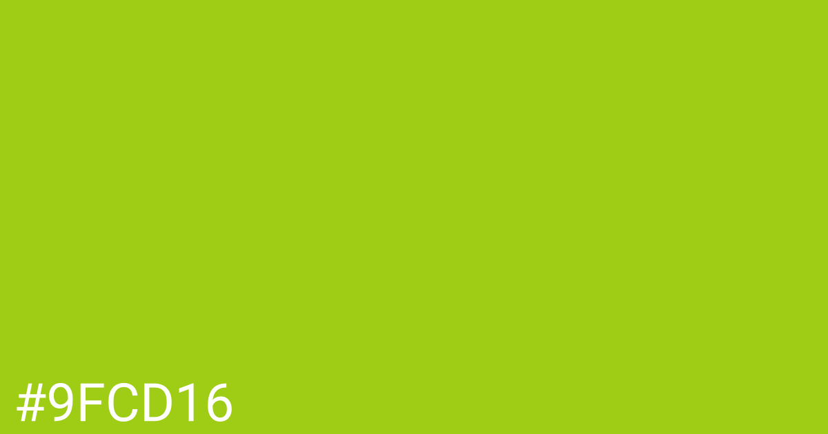 Hex color #9fcd16 graphic