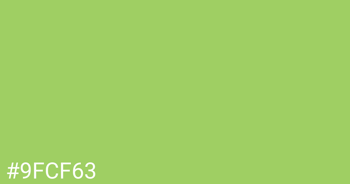 Hex color #9fcf63 graphic