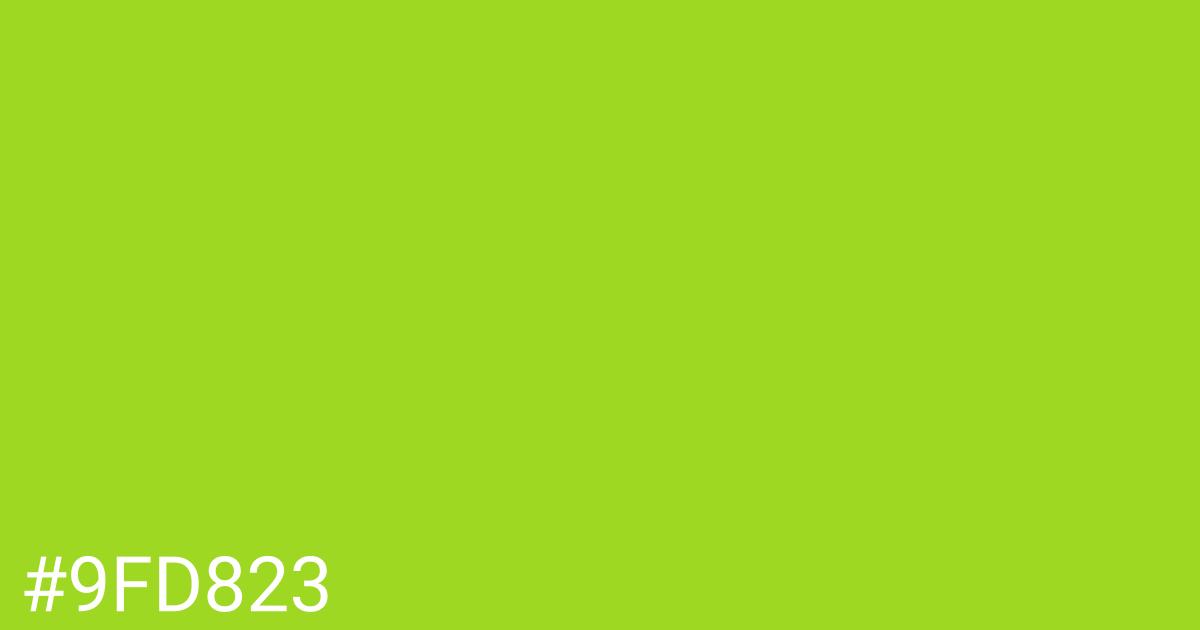 Hex color #9fd823 graphic