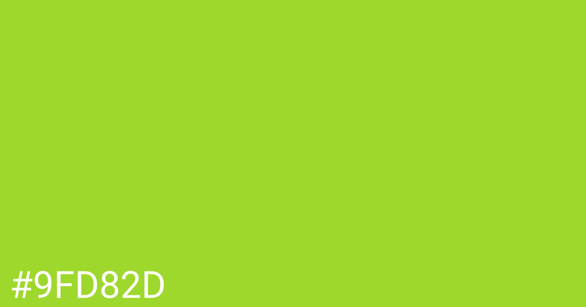 Hex color #9fd82d graphic