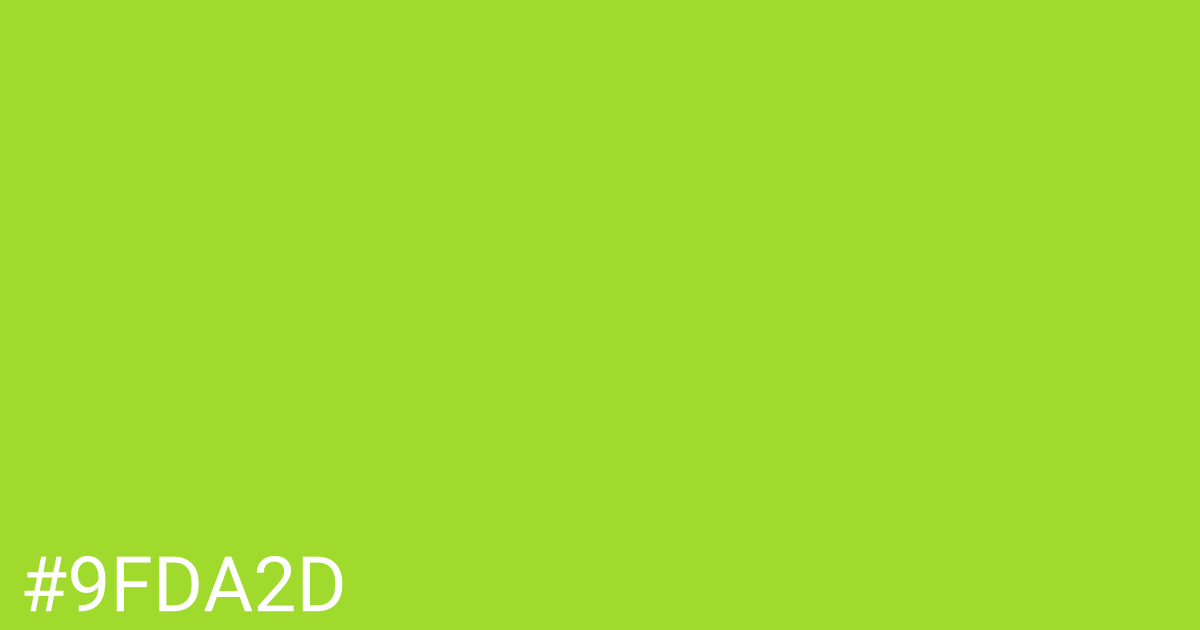 Hex color #9fda2d graphic