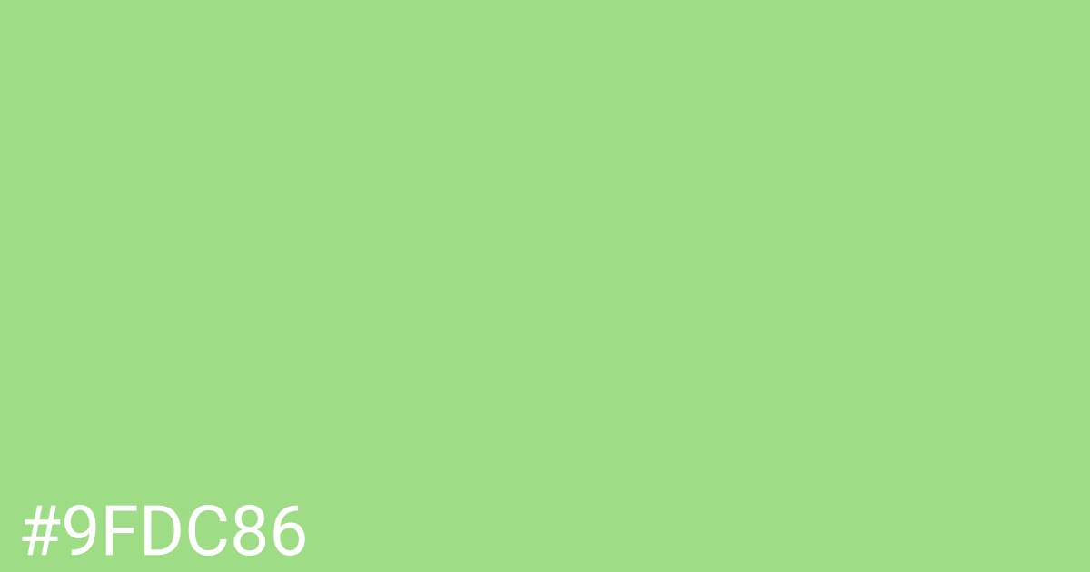 Hex color #9fdc86 graphic