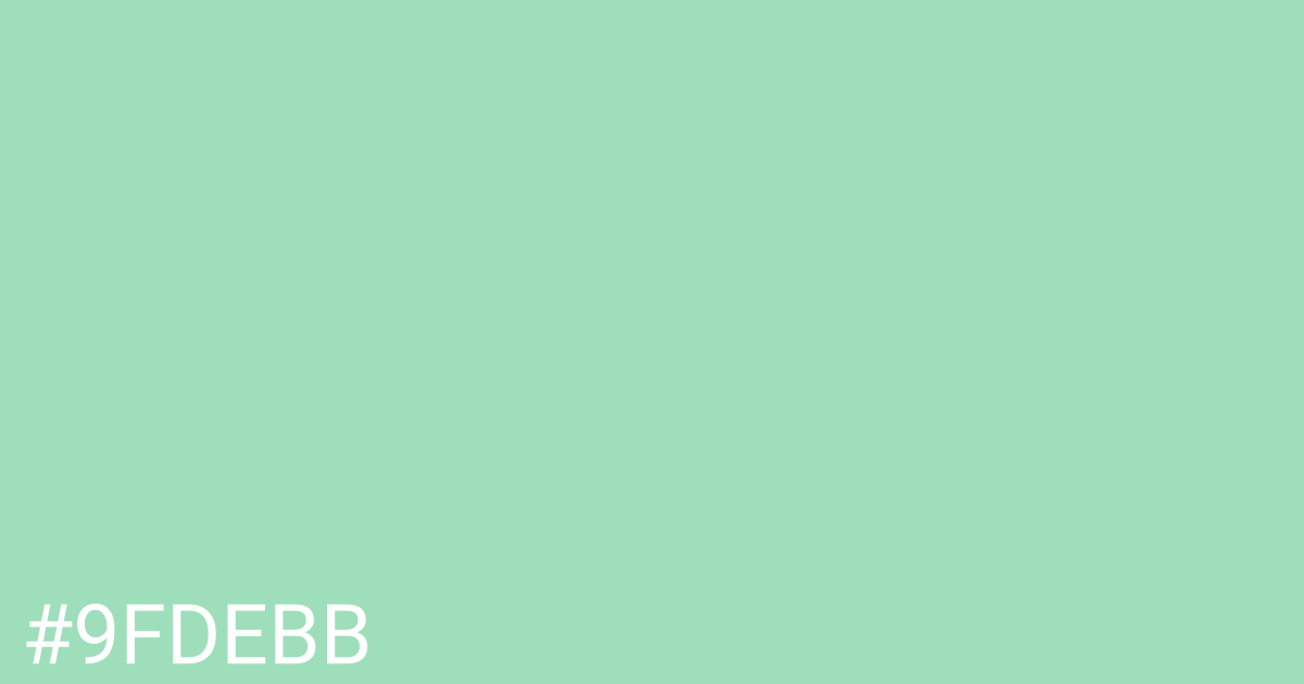 Hex color #9fdebb graphic