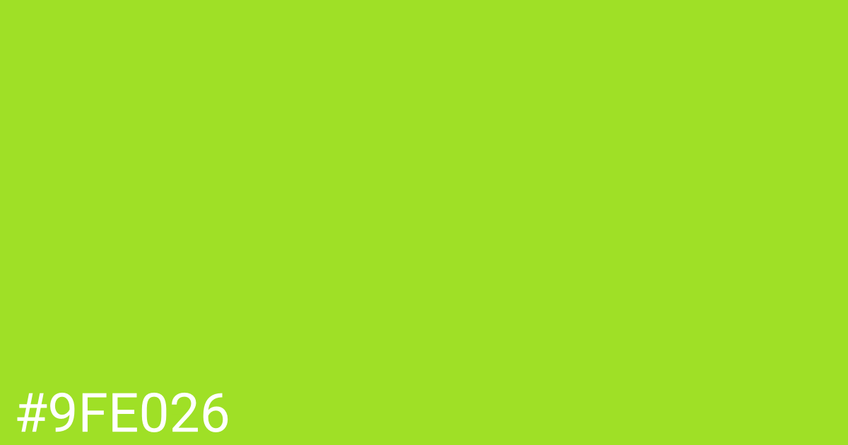 Hex color #9fe026 graphic