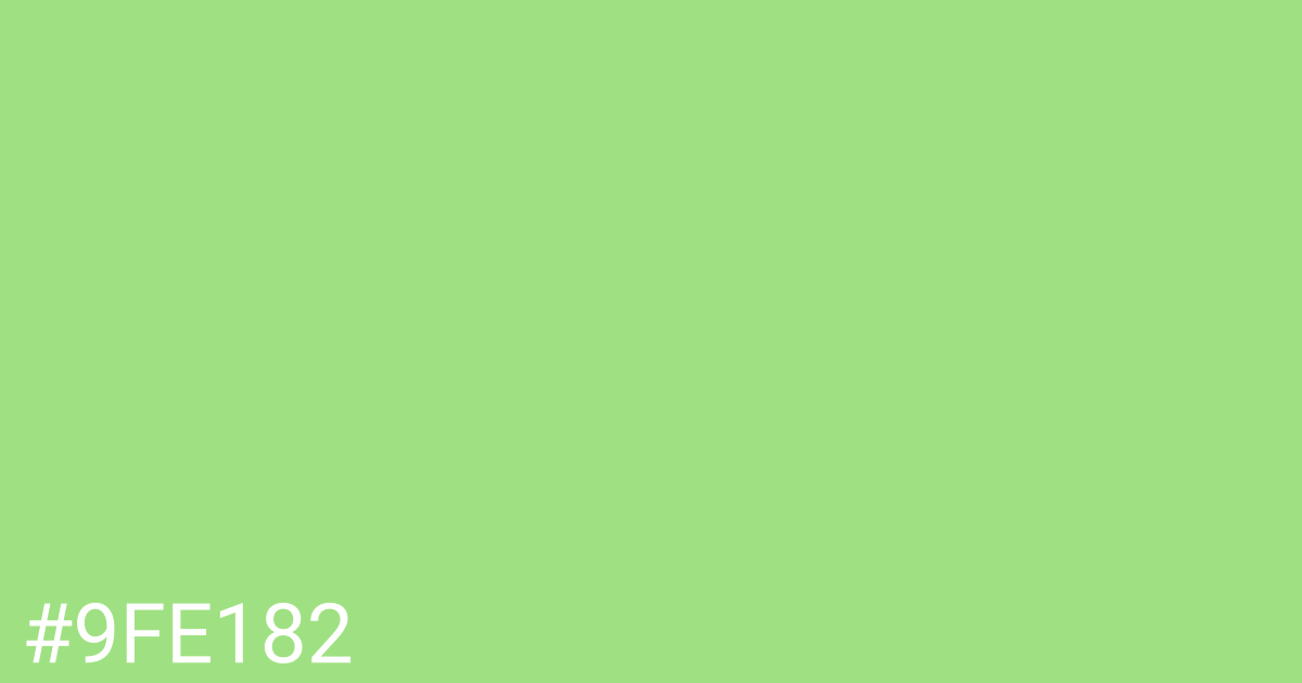 Hex color #9fe182 graphic