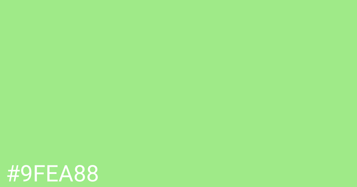 Hex color #9fea88 graphic