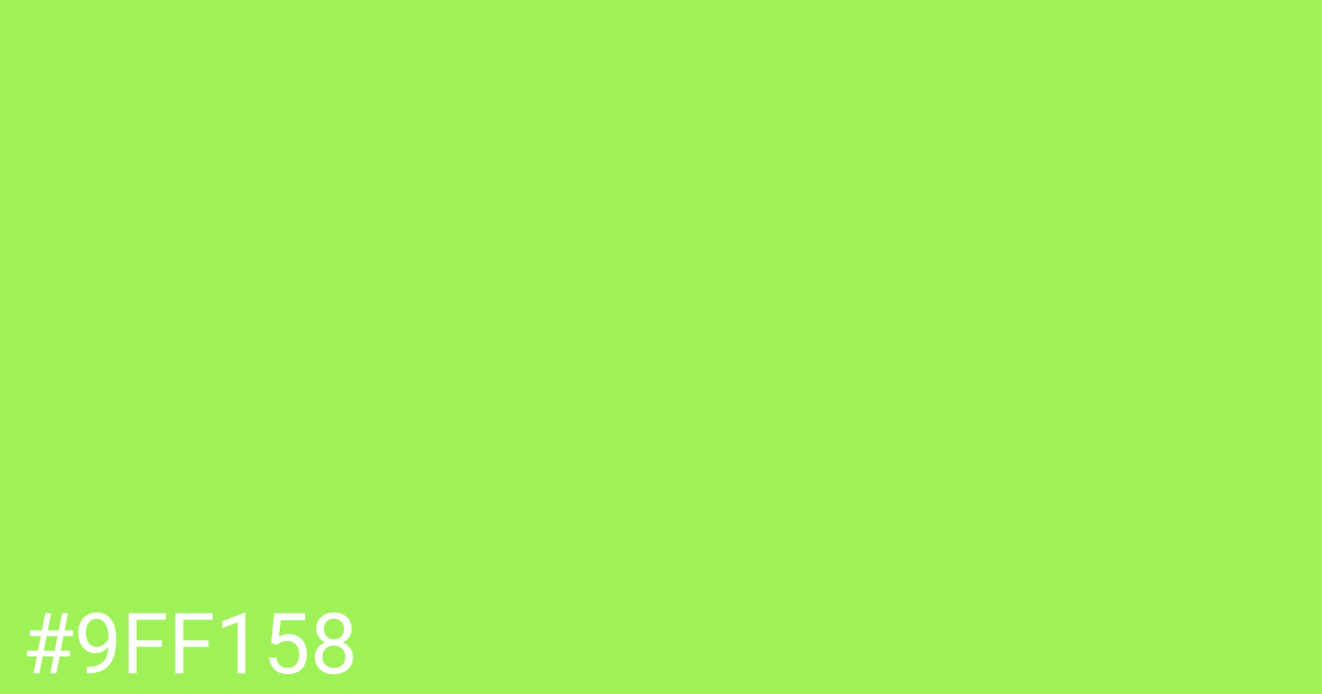 Hex color #9ff158 graphic