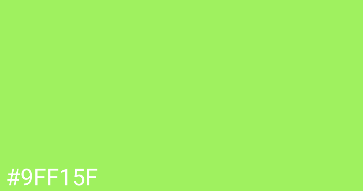 Hex color #9ff15f graphic