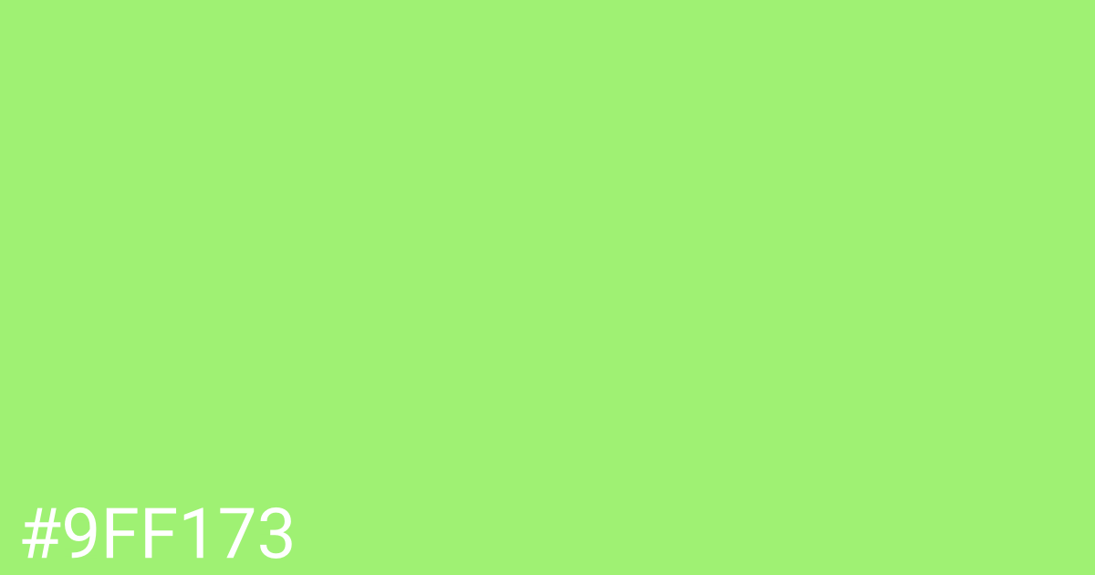 Hex color #9ff173 graphic