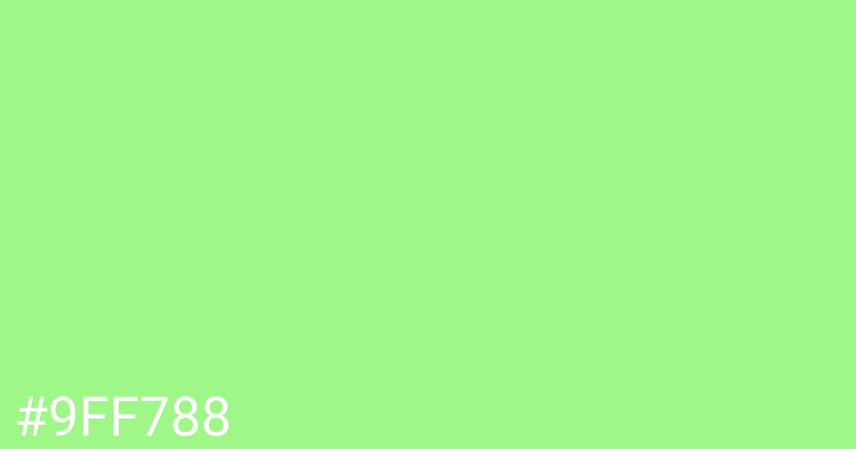 Hex color #9ff788 graphic