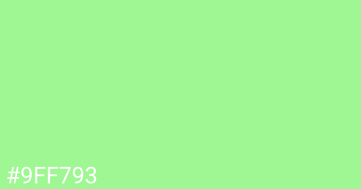 Hex color #9ff793 graphic