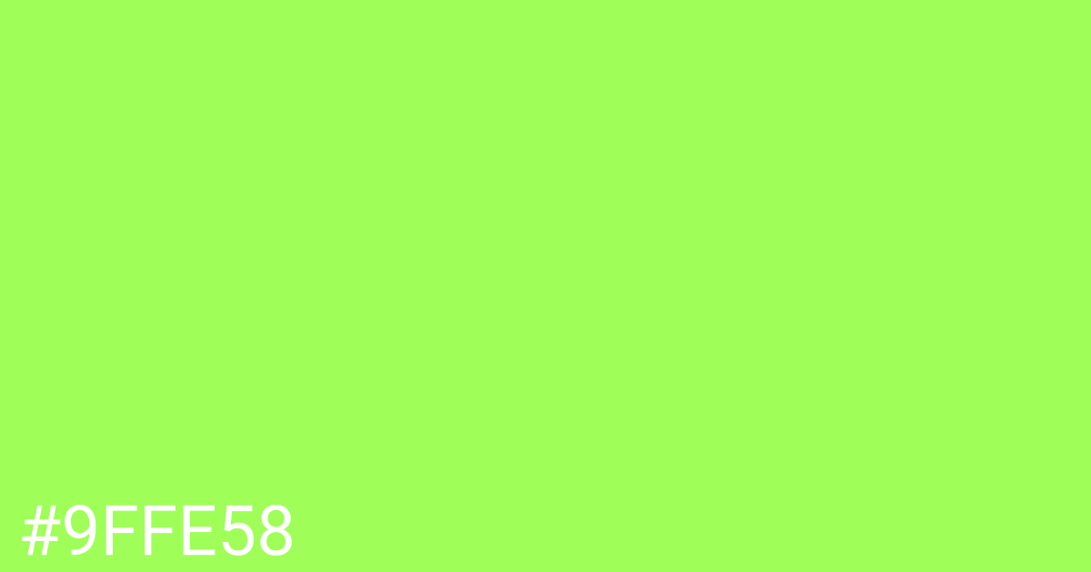 Hex color #9ffe58 graphic