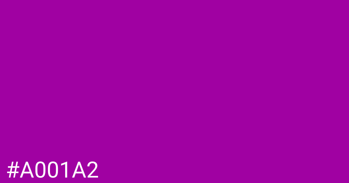 Hex color #a001a2 graphic