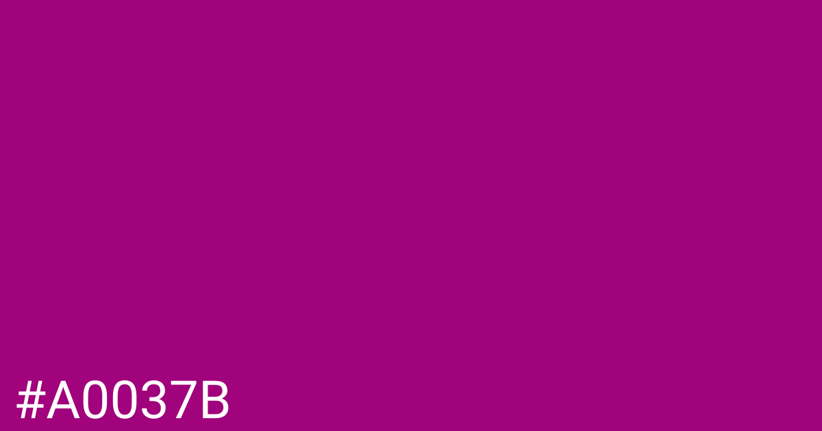 Hex color #a0037b graphic