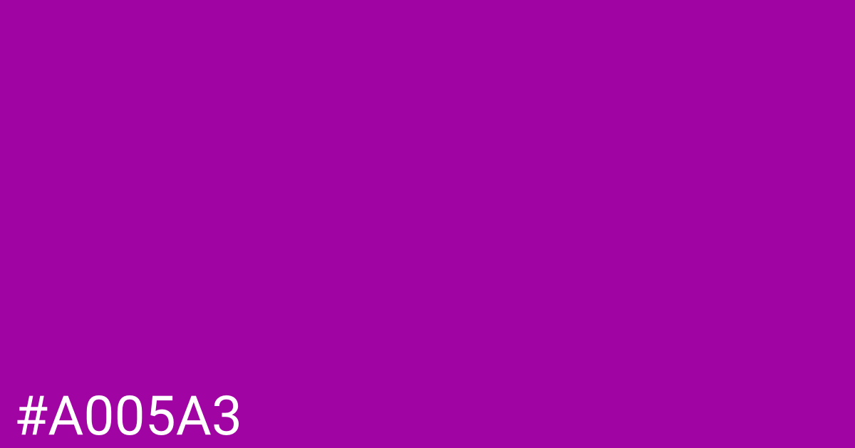 Hex color #a005a3 graphic