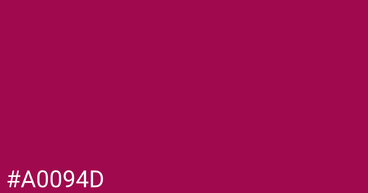 Hex color #a0094d graphic