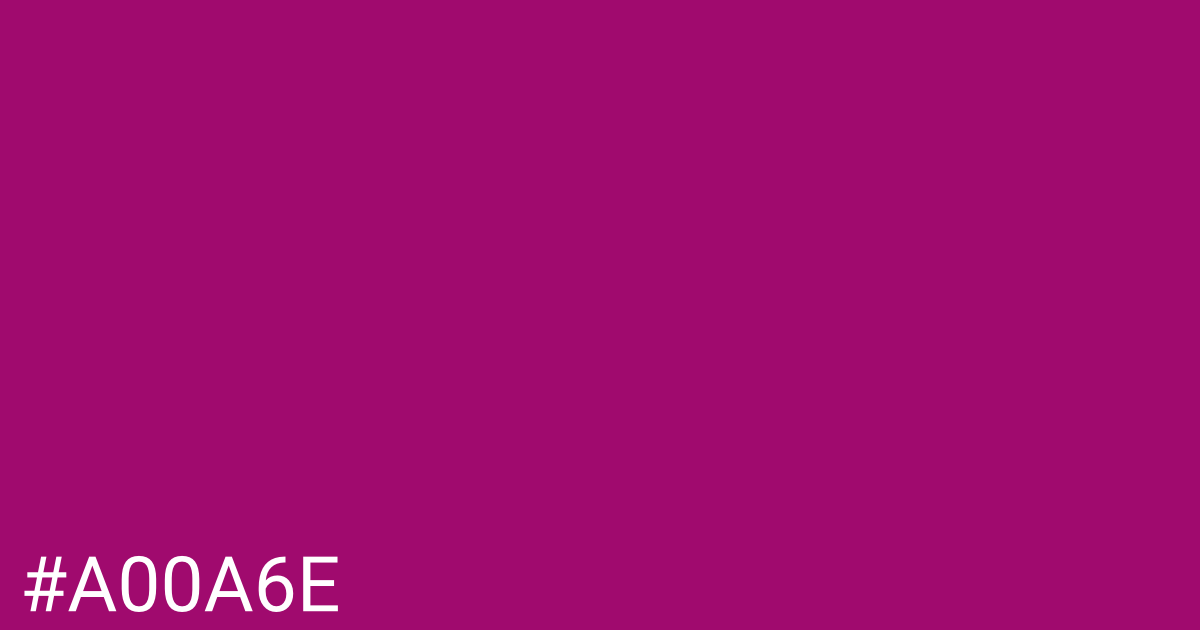 Hex color #a00a6e graphic