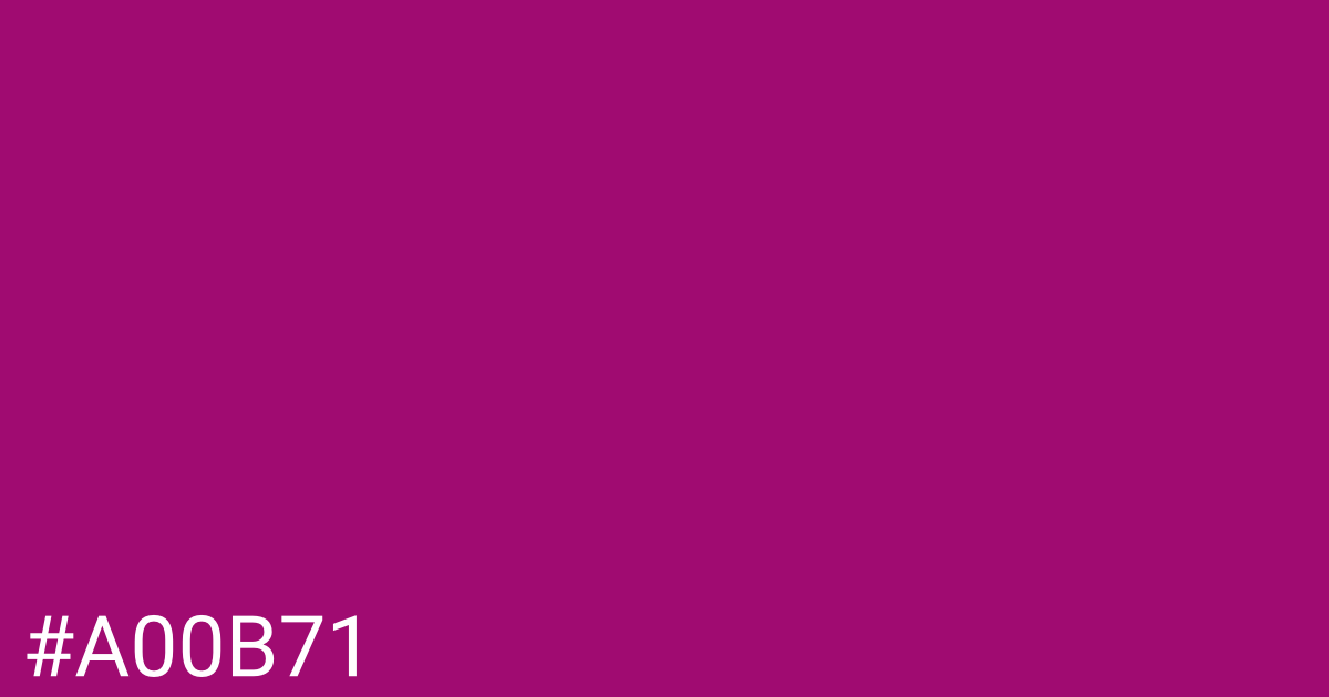 Hex color #a00b71 graphic