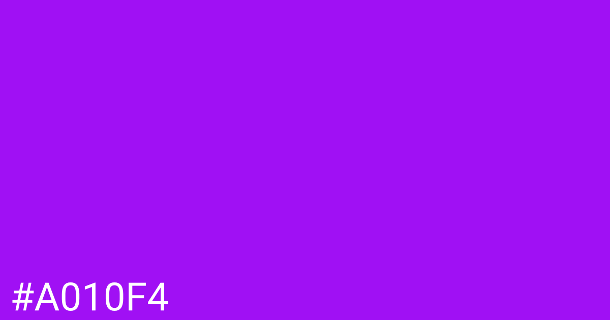 Hex color #a010f4 graphic